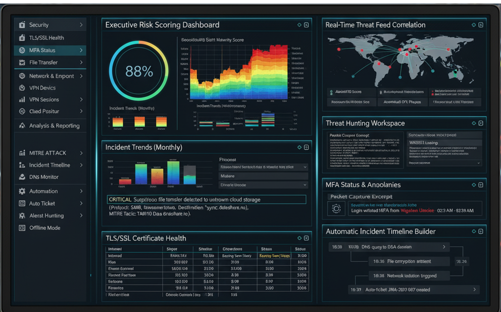 Network monitoring illustration
